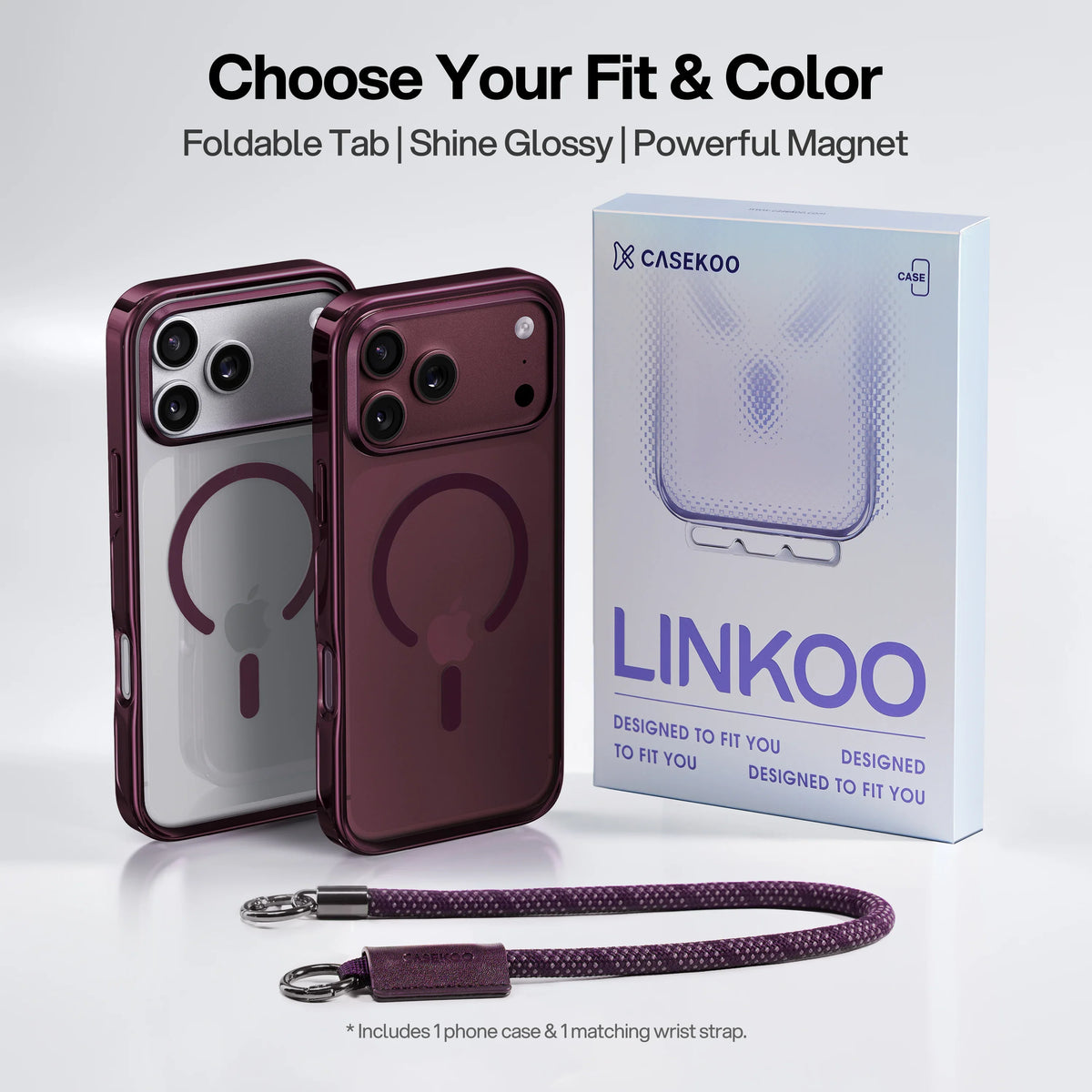 Crossbody MagSafe iPhone Case with Lanyard Strap