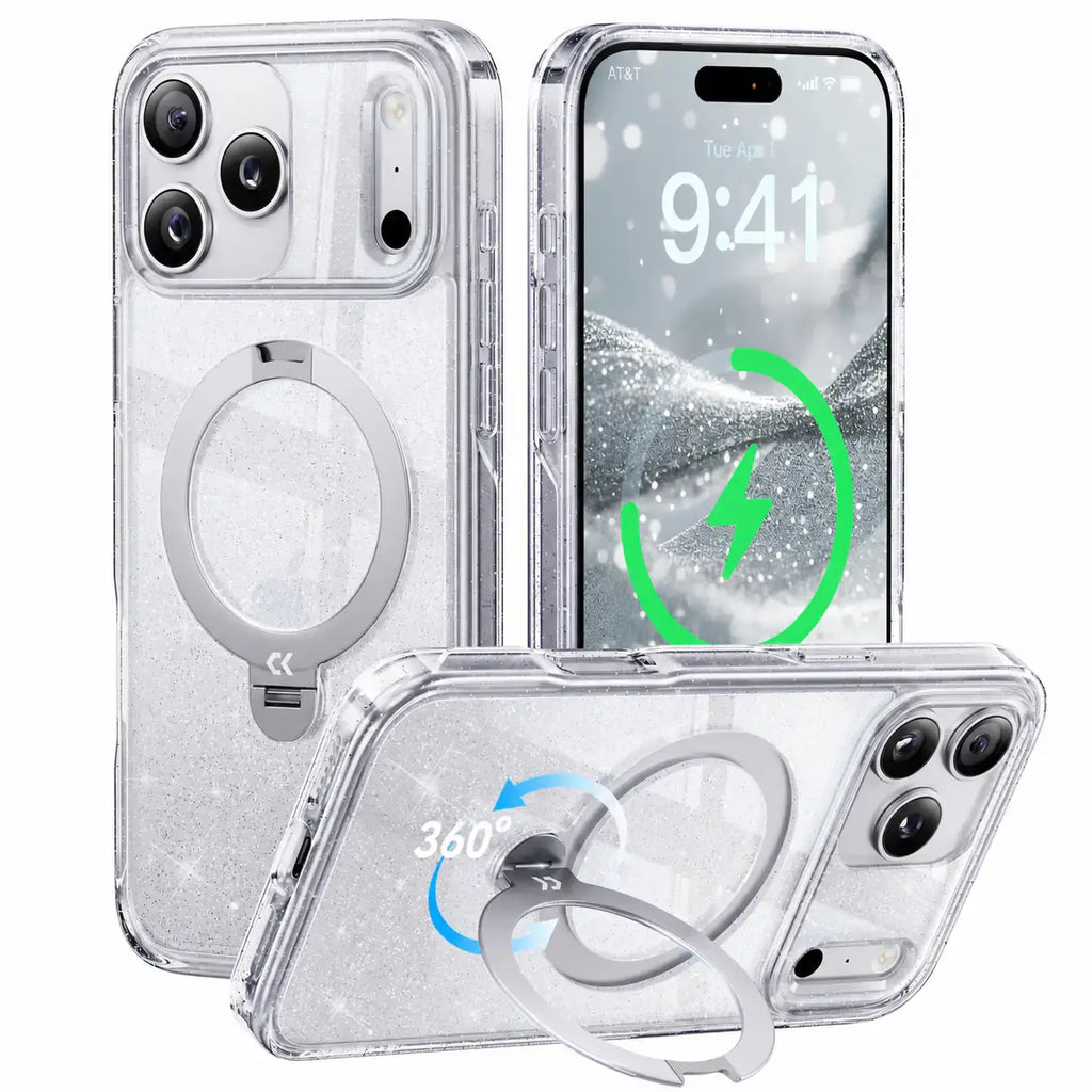 Sparkle Glitter MagSafe iPhone Case Built In Kickstand