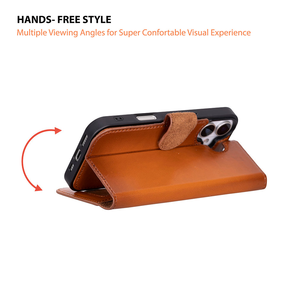 Detachable Leather iPhone Wallet Case with Card Slots