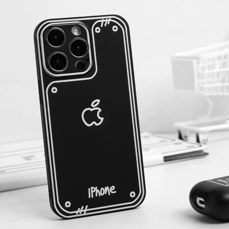 Cartoon Doodle Line Art iPhone Case