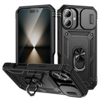 Heavy Duty iPhone Case Sliding Camera Cover Ring Stand