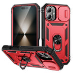 Heavy Duty iPhone Case Sliding Camera Cover Ring Stand
