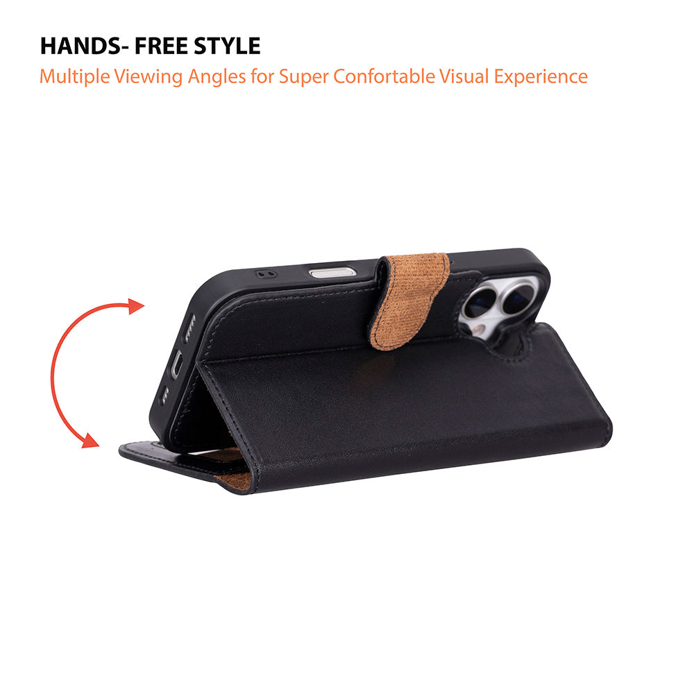 Detachable Leather iPhone Wallet Case with Card Slots