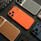 Geometric Pattern iPhone Case with Built In Camera Lens Cover and Raised Camera Frame