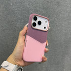 Two Tone Hybrid iPhone Case Woven Textile Leather Panel Slim Protective Cover