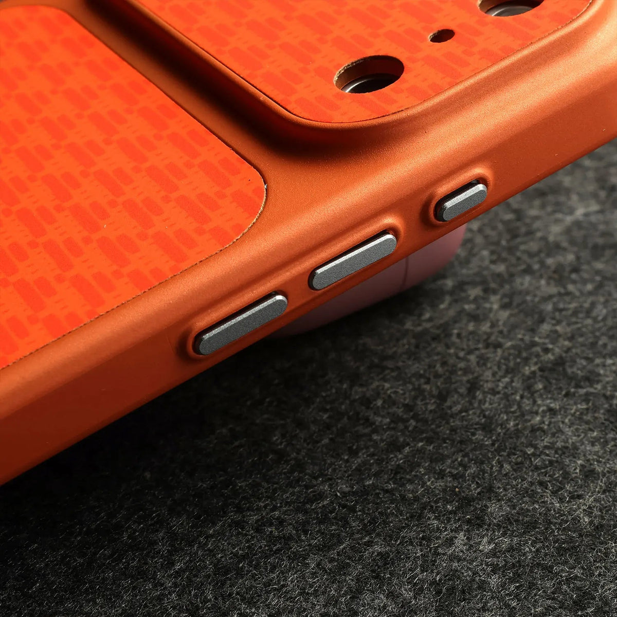 Geometric Pattern iPhone Case with Built In Camera Lens Cover and Raised Camera Frame