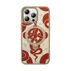 Snake Pattern MagSafe iPhone Case with Ring Stand