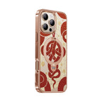 Snake Pattern MagSafe iPhone Case with Ring Stand