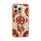 Snake Pattern MagSafe iPhone Case with Ring Stand