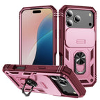 Heavy Duty iPhone Case Sliding Camera Cover Ring Stand