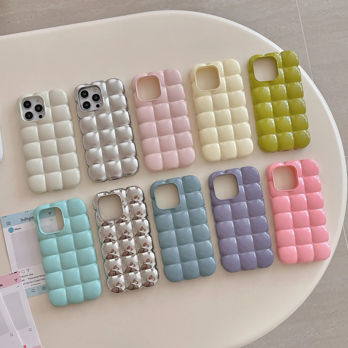 Puffy Bubble Block iPhone Case