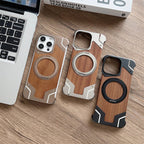 Wood MagSafe iPhone Case with Ring Stand