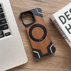 Wood MagSafe iPhone Case with Ring Stand