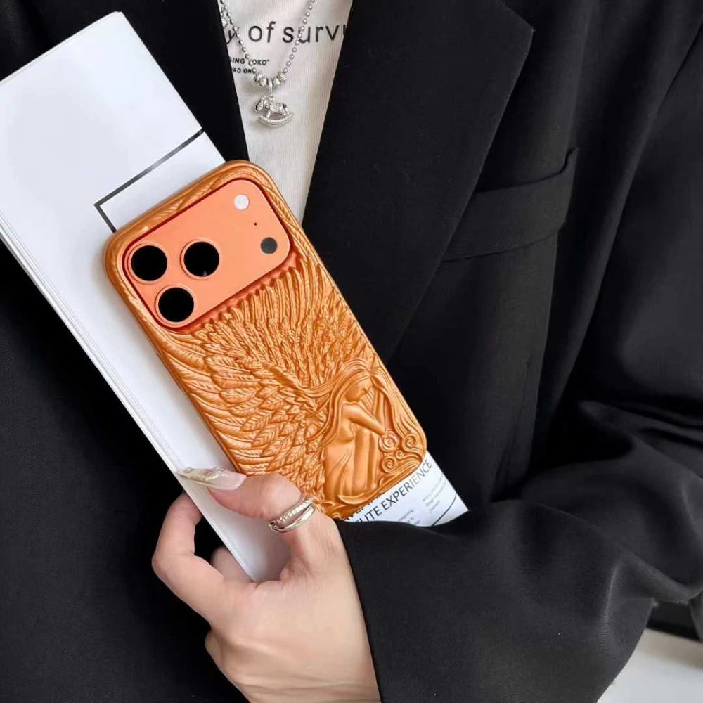 Guardian Angel iPhone Case with Raised Camera Frame and Soft Grip Edges