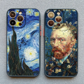 Famous Oil Painting iPhone Case Van Gogh Art Collection with Raised Camera Frame and Lens Guard