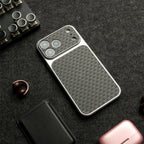 Geometric Pattern iPhone Case with Built In Camera Lens Cover and Raised Camera Frame