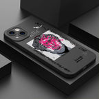 Mona Lisa Graffiti Art Portrait iPhone Case Soft Silicone with Raised Camera Frame and Lens Guard