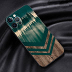 Foggy Forest Wood Texture iPhone Case