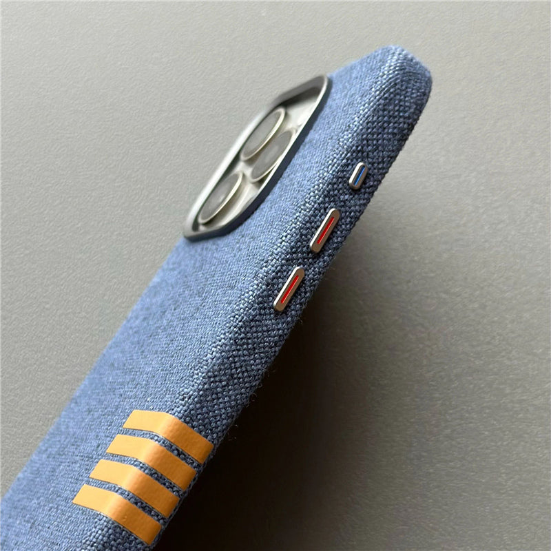 Washed Denim Texture Slim iPhone Case
