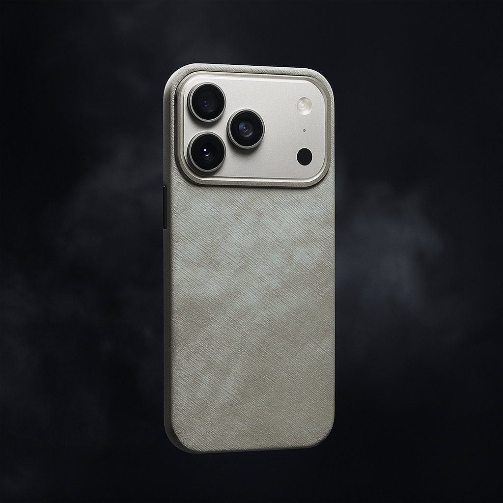 Fabric Texture iPhone Case with Large Camera Cutout and Soft Touch Finish