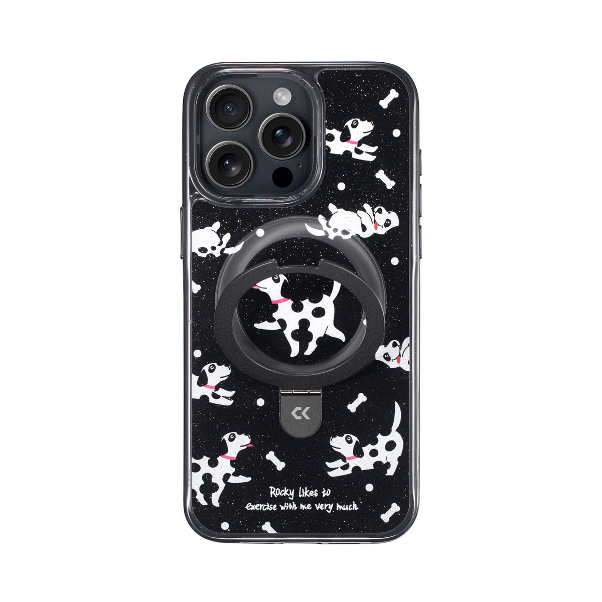 Dalmatian Dog Pattern MagSafe iPhone Case with Ring Stand
