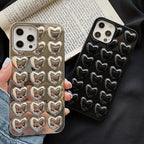 Puffy Heart Pattern iPhone Case