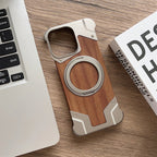 Wood MagSafe iPhone Case with Ring Stand