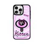 Cute Cat Face MagSafe iPhone Case with Ring Stand