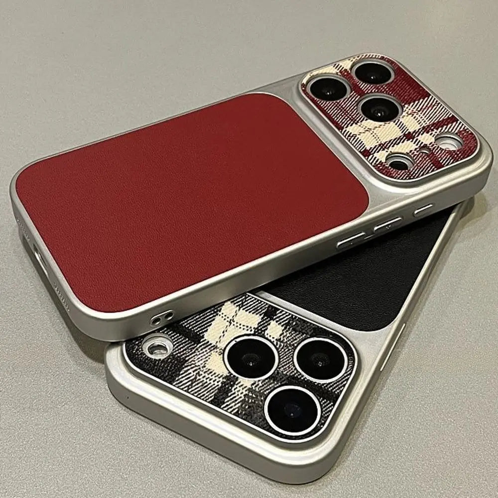 Fabric Leather Panel iPhone Case
