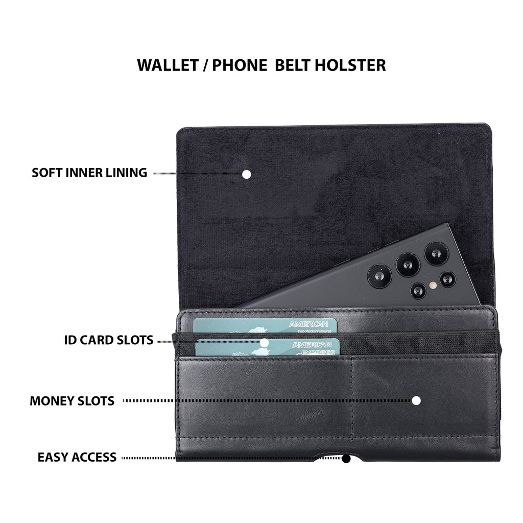 Belt Pouch iPhone Wallet Holder Horizontal Flip Cover