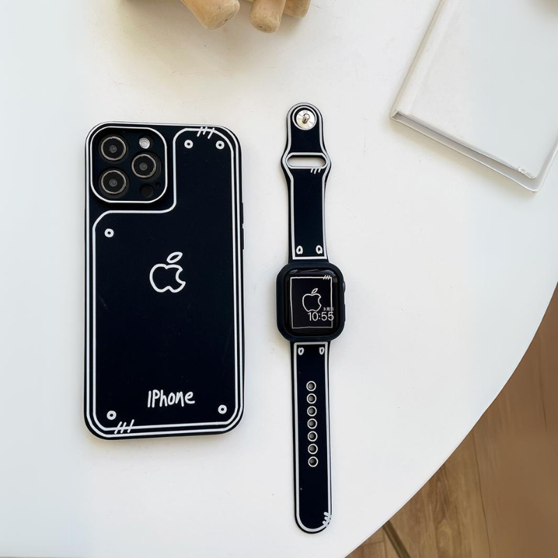 Cartoon Doodle Line Art iPhone Case