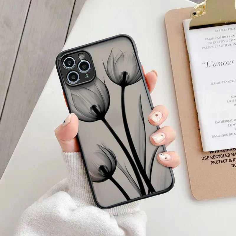 Smoky Tulip Art iPhone Case