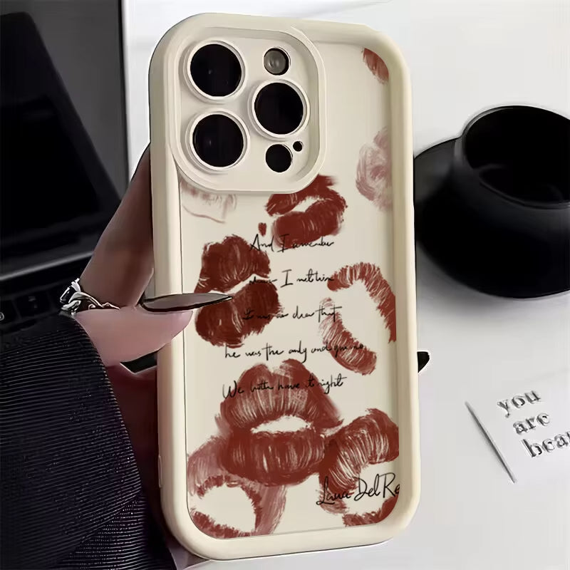 Lipstick Kiss Print iPhone Case