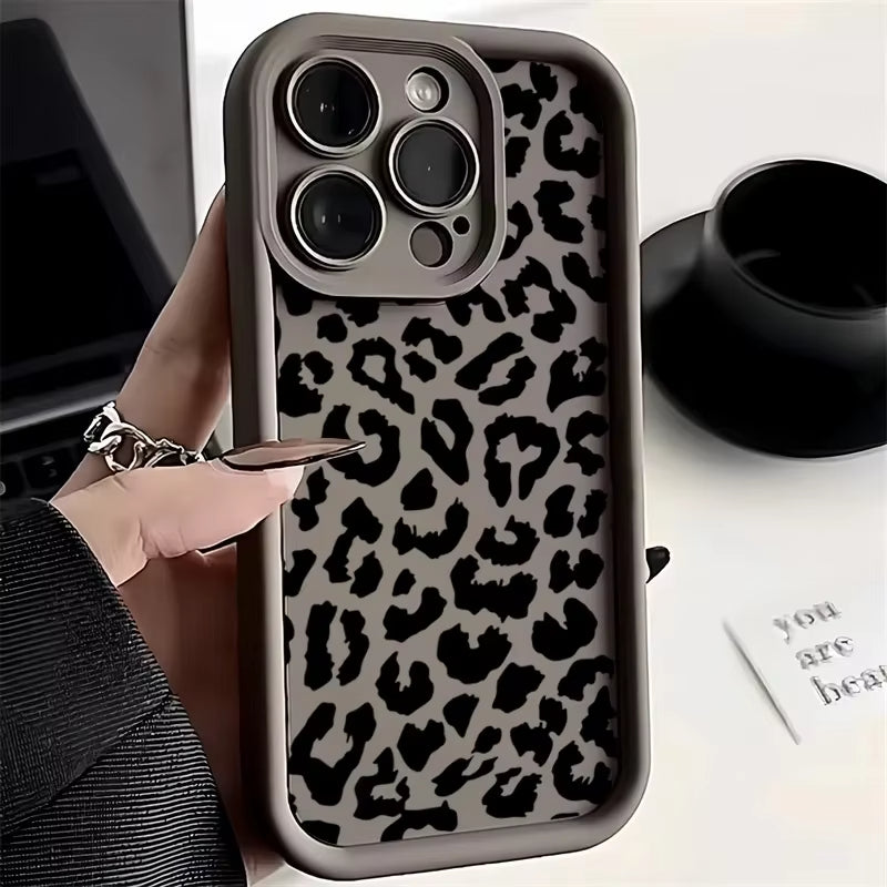 Leopard Print Soft Bumper iPhone Case