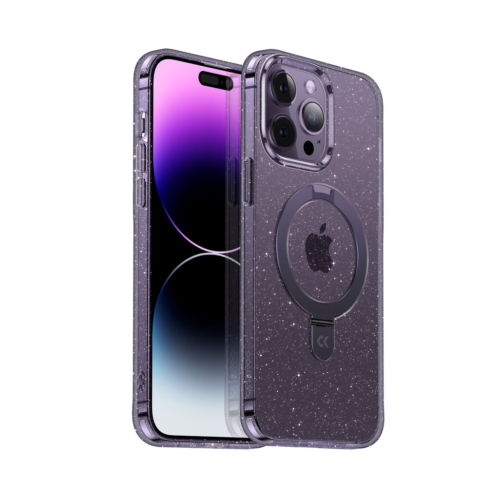 Glitter iPhone Case Rotating with Ring Kickstand