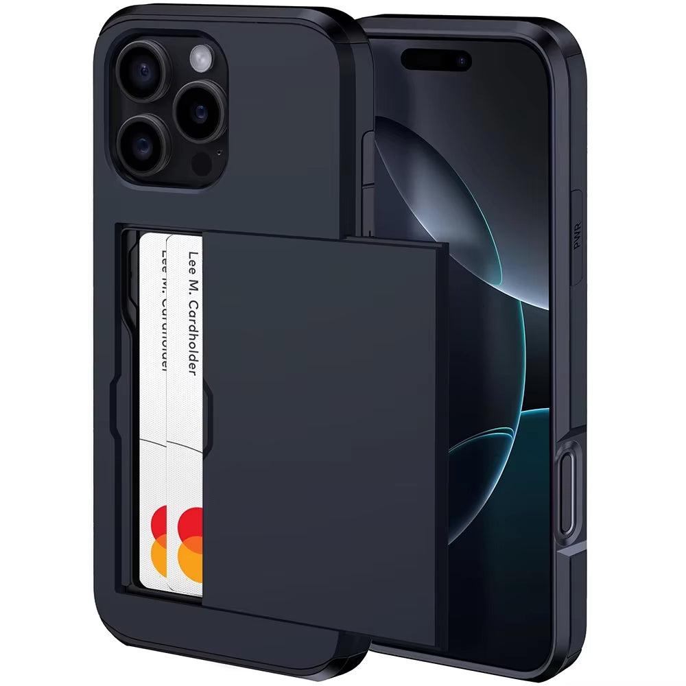 Sliding Card Holder Wallet iPhone Case