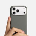 Woven Twill Texture iPhone Case with Metal Style Camera Frame and Button Covers