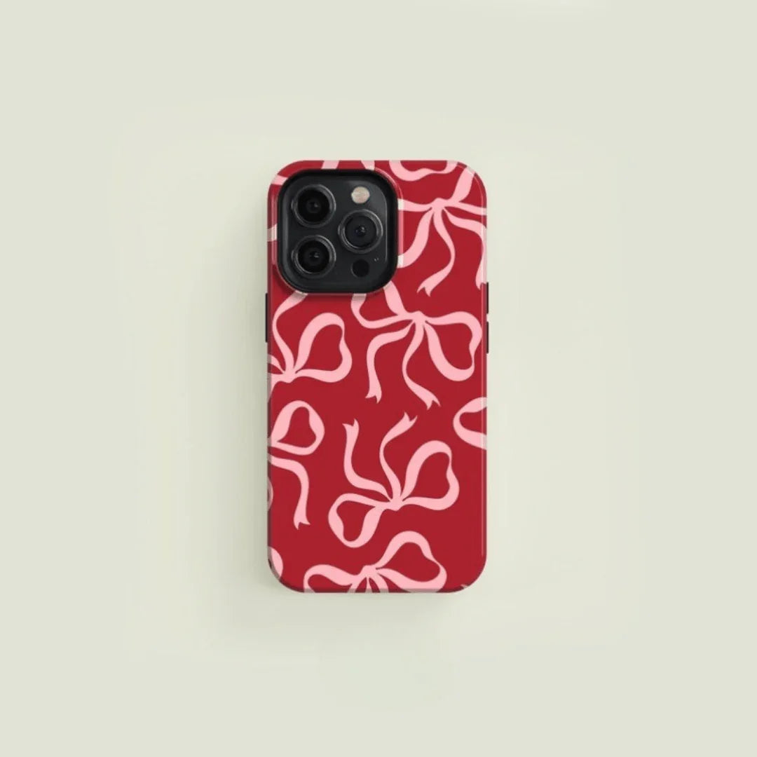 Bow Ribbon iPhone Case Aesthetic Coquette Design Shockproof Protective Back Cover
