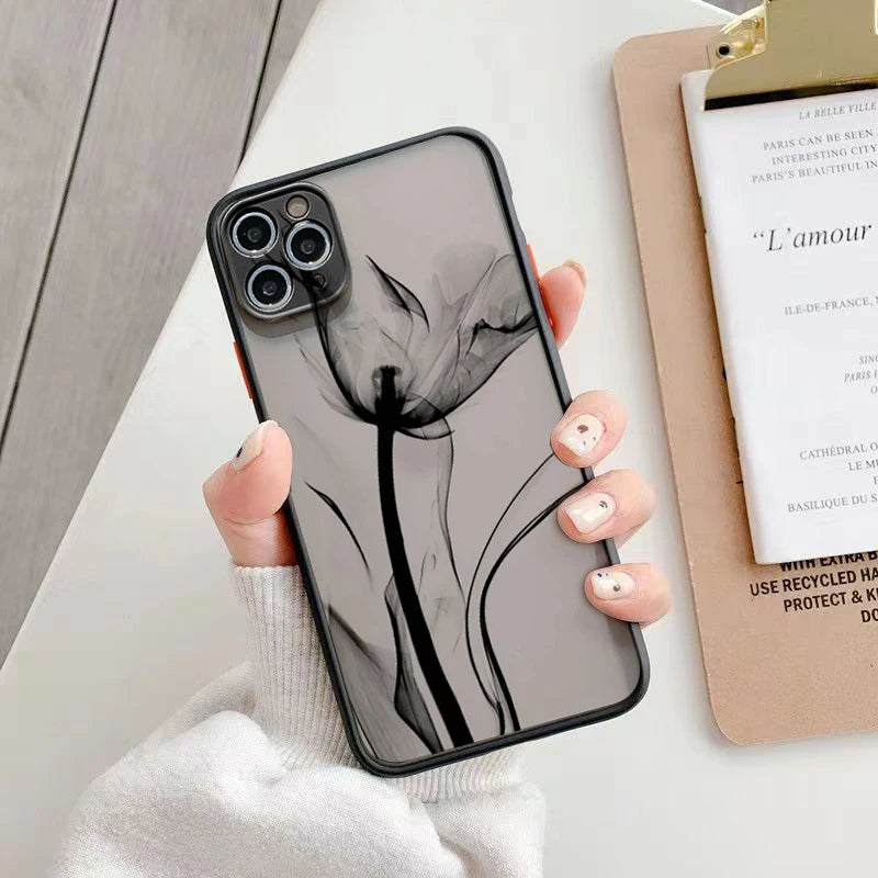 Smoky Tulip Art iPhone Case