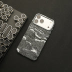 Ocean Wave Art iPhone Case with Metal Style Camera Frame and Lens Guard