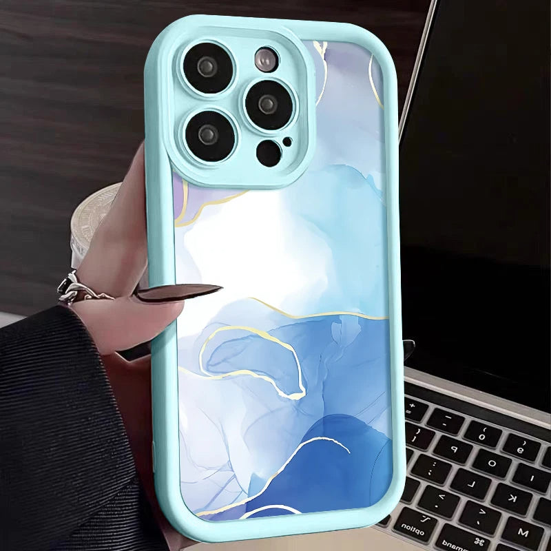Marble art anti slip iPhone Case