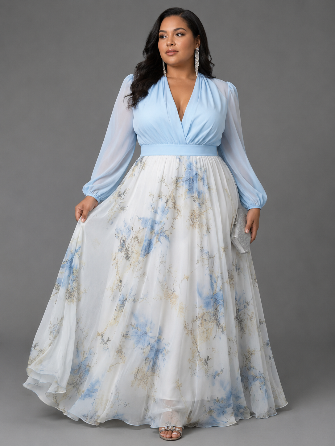 Tessa | Floral Maxi Plus Size Dress