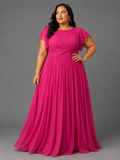 Helen | Pleated Evening Plus Size Dress