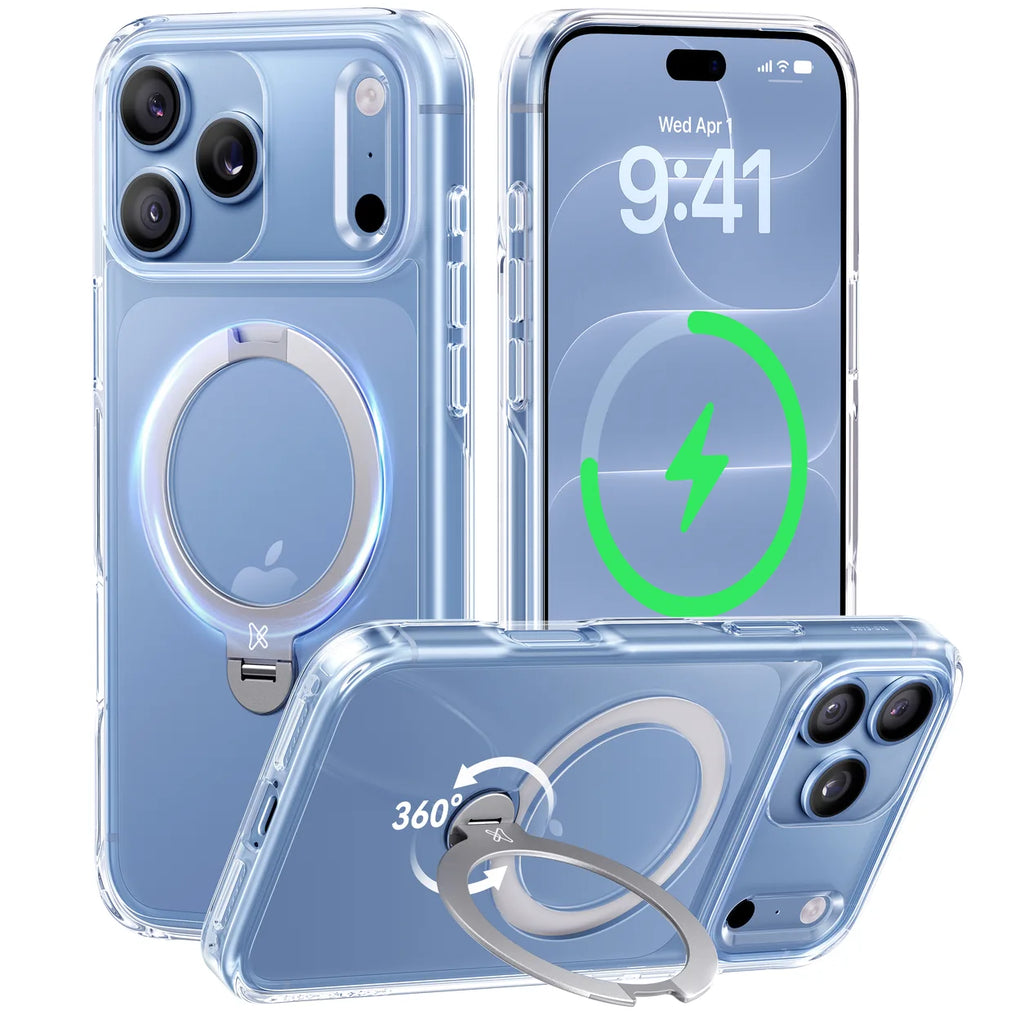 360 Rotating Ring Stand MagSafe iPhone Hard Case