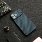 Geometric Pattern iPhone Case with Built In Camera Lens Cover and Raised Camera Frame