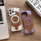 Wood MagSafe iPhone Case with Ring Stand
