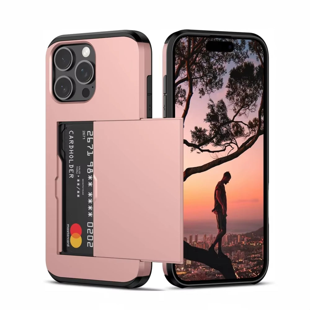 Sliding Card Holder Wallet iPhone Case