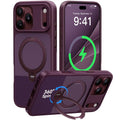 Carbon Fiber Style MagSafe iPhone Case Ring Stand