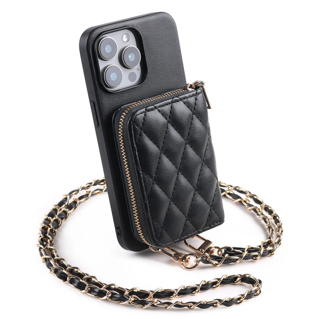 Zipper Wallet Crossbody iPhone Case