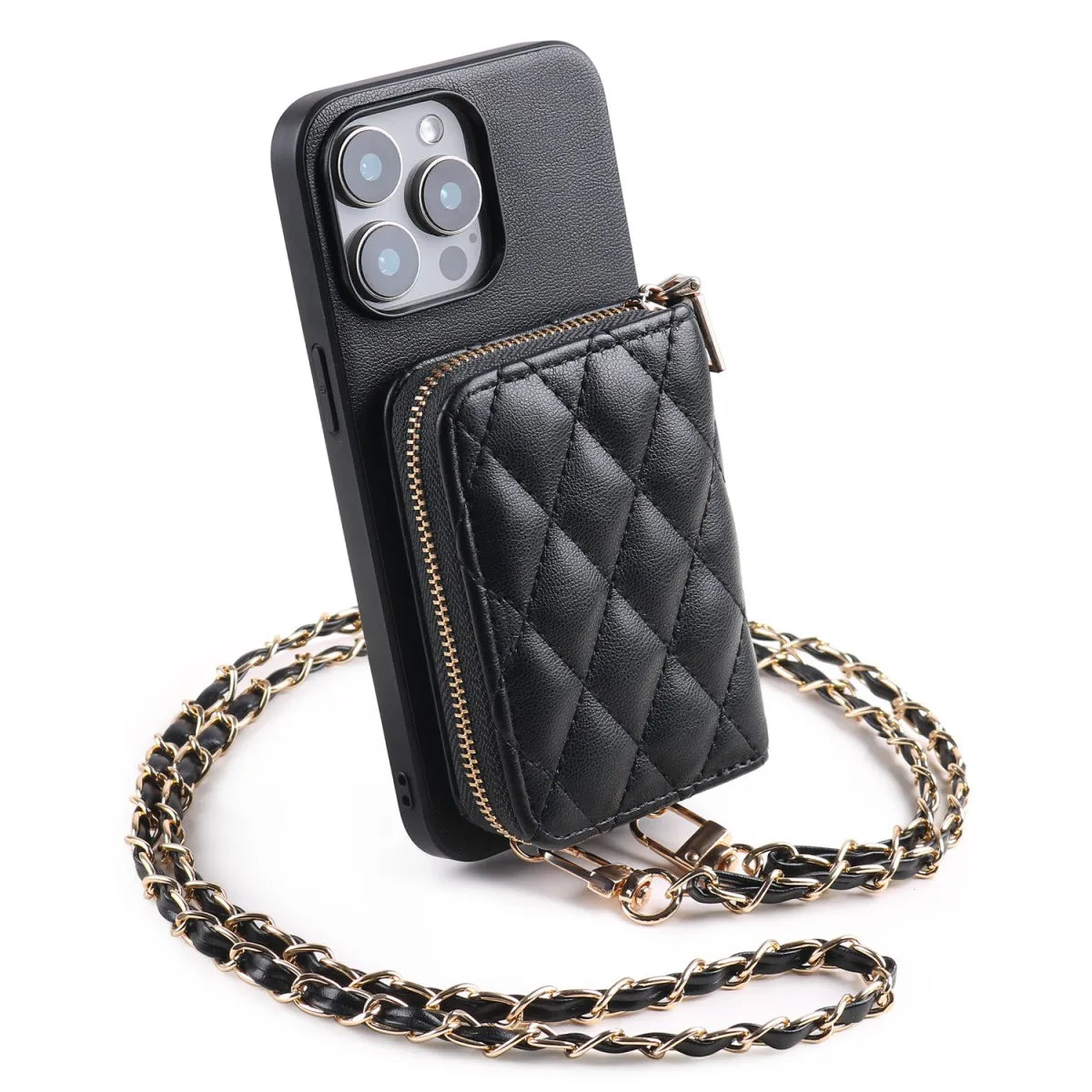 Zipper Wallet Crossbody iPhone Case